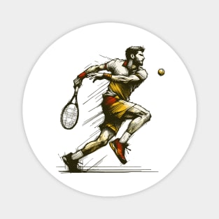 Tennis Illustration Magnet